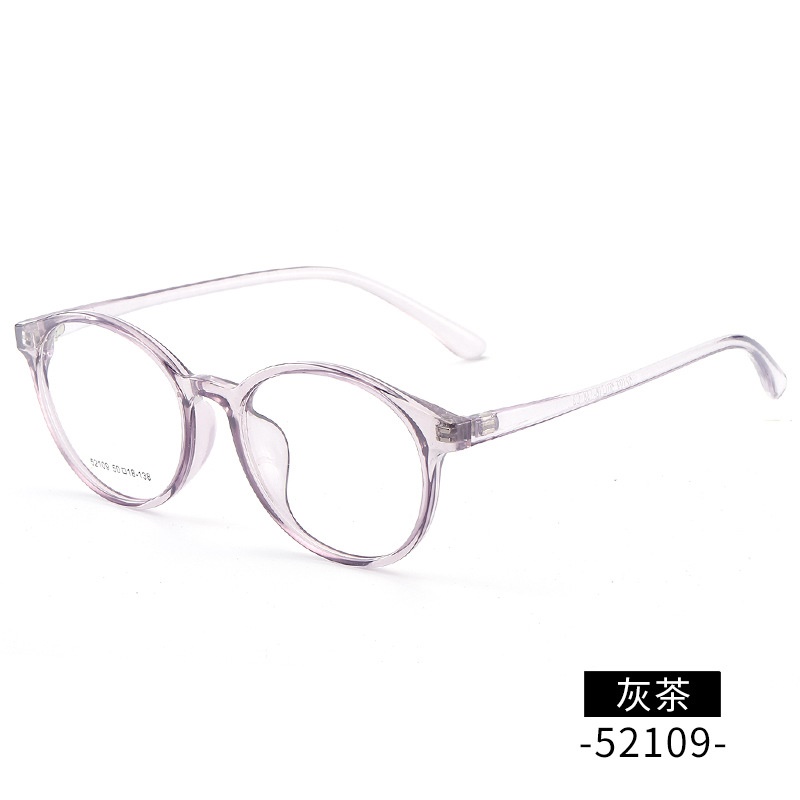 丹阳近视眼镜tr男女款中号52109学生镜圆形网红TR90镜架工厂批发