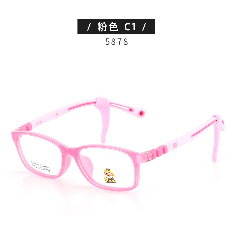 全框 网课眼镜框 儿童近视散光矫正眼镜批发5878眼镜框 软硅胶