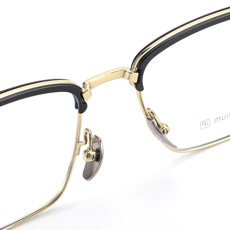 纯钛眉毛眼镜架 工厂批发17047时尚宽腿小红书眉线框潮款平光眼镜
