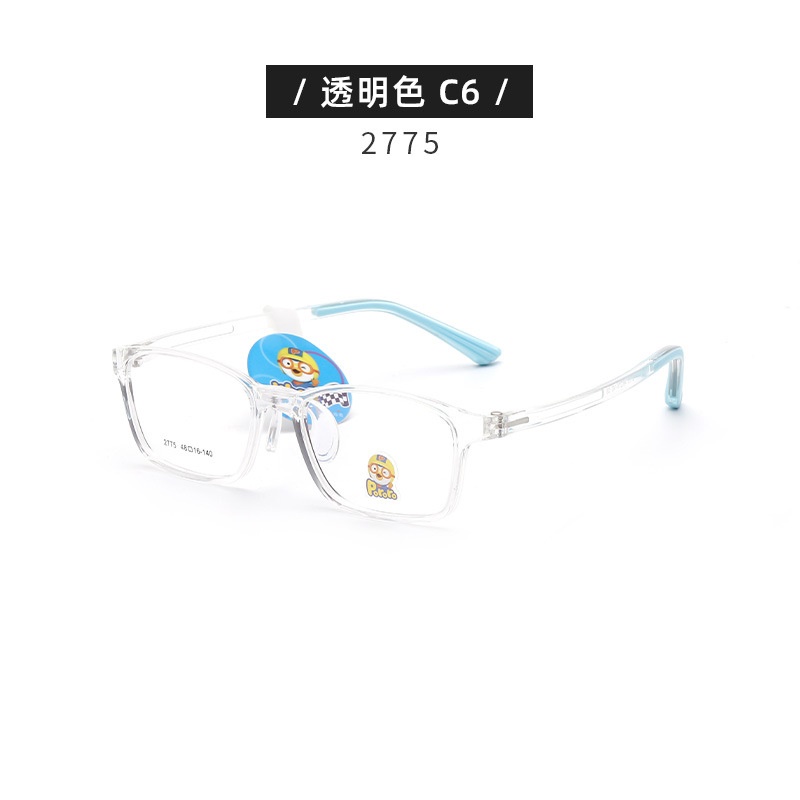 儿童眼镜框架近视女2775硅胶鼻托防脱落TR90学生架男韩版透明色系