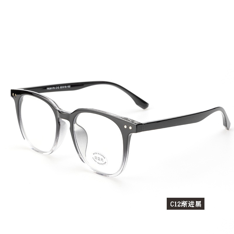 透明柳丁平光镜淘宝同款30179复古电脑护目镜学生tr90近视眼镜框