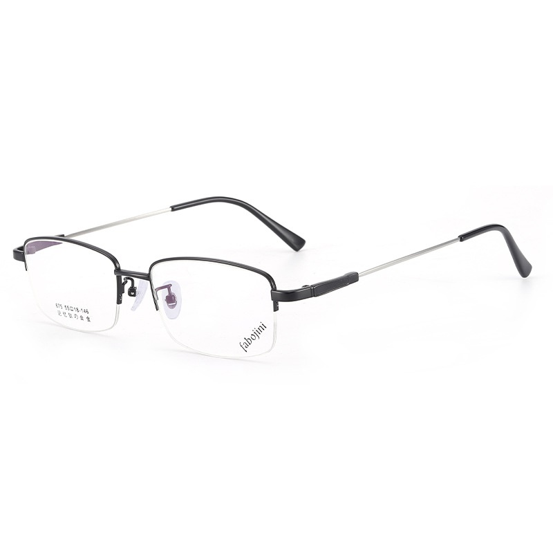 丹阳 记忆钛眼镜架675男士金属光学眼镜配多焦点眼镜框批发 下单