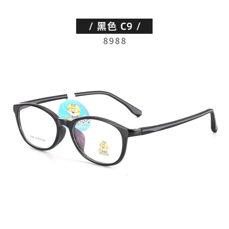 新款TR90学生架近视女硅胶鼻托防脱落男韩版透明色系儿童眼镜框架