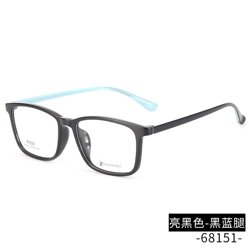 丹阳tr90方框眼镜男近视眼镜女工厂批发68151休闲全框超轻眼镜框