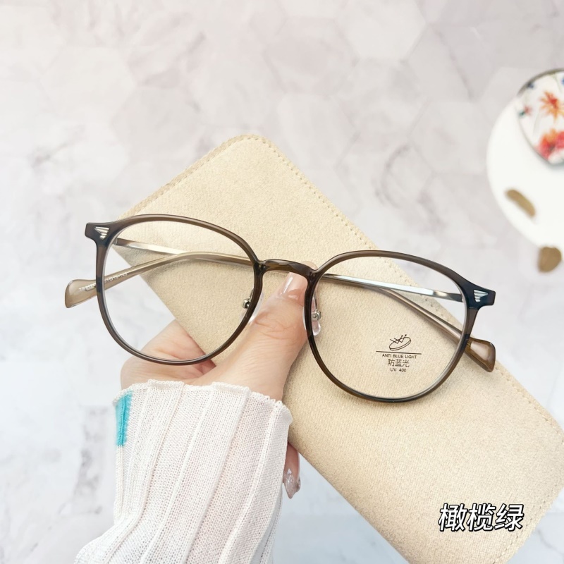 新款近视眼镜框韩版复古小红书眼镜TR金胶混合百搭网红素颜平光镜