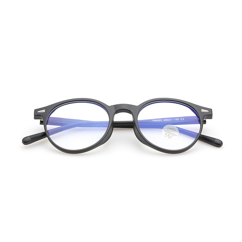 新款TR90透明小红书同款男可配度数圆形镜框批发素颜显瘦平光镜女