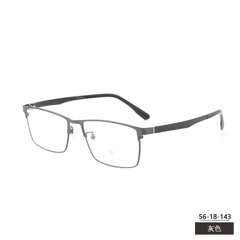 新款金属眼镜框批发丹阳全框 商务男款钢板近视镜架塑钢腿60025