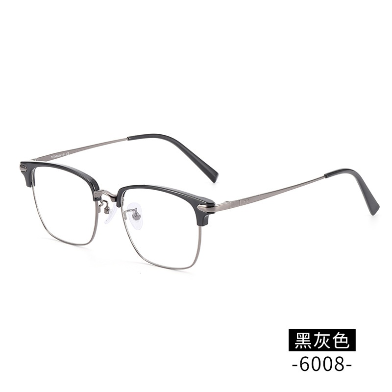 网络爆款小红书种草眼镜架工厂批发6008板材眉毛架潮款平光眼镜