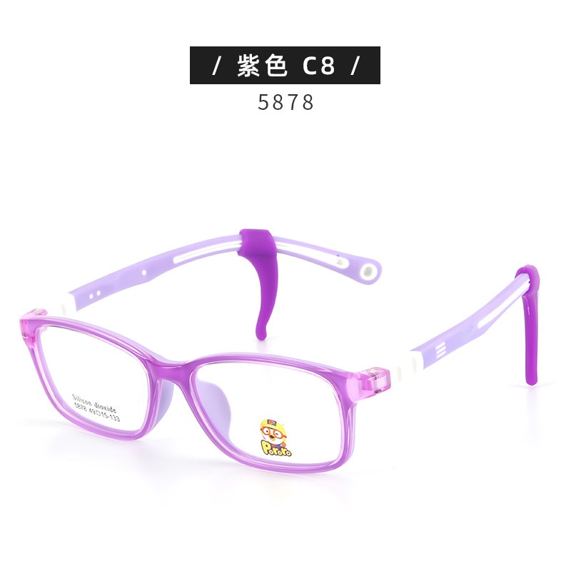 全框 网课眼镜框 儿童近视散光矫正眼镜批发5878眼镜框 软硅胶