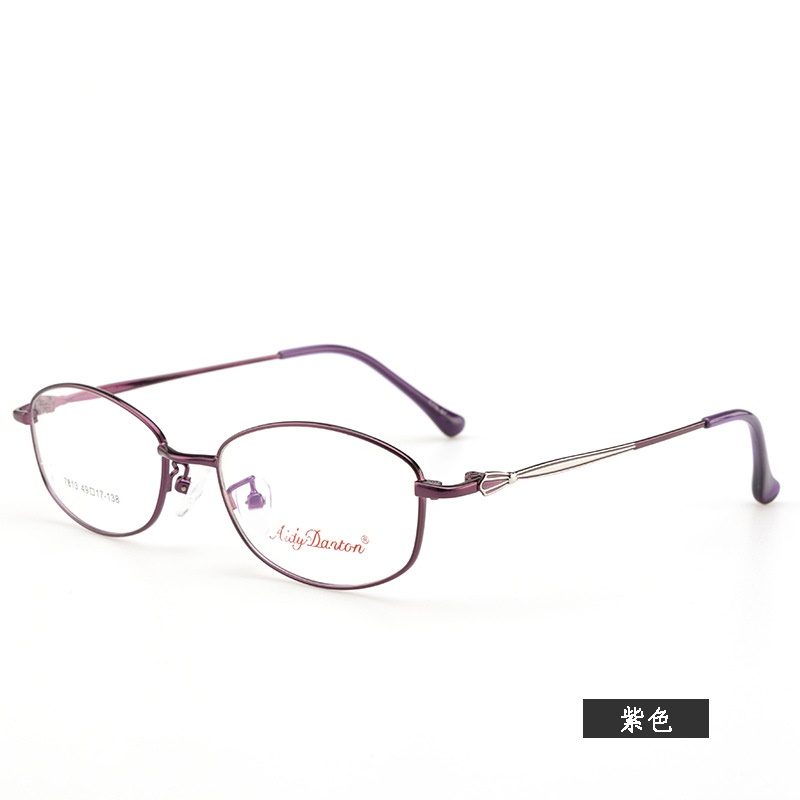时尚新款可配高度近视眼镜7813厂家批发全框商务小号女士金属镜架
