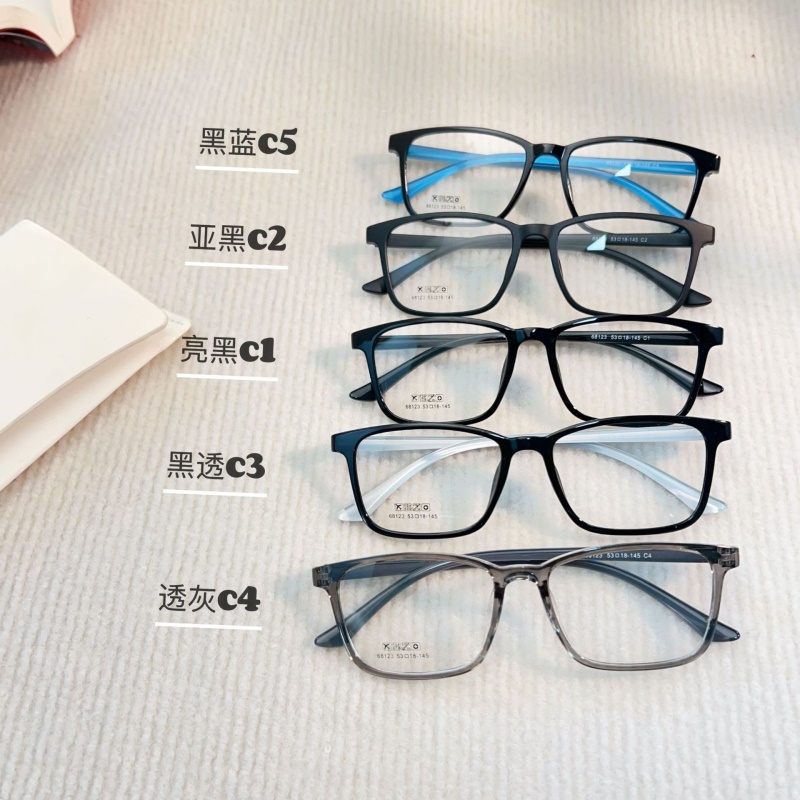 丹阳友顺tr90近视眼镜工厂批发68123男女士全框架眼镜 方形眼镜架