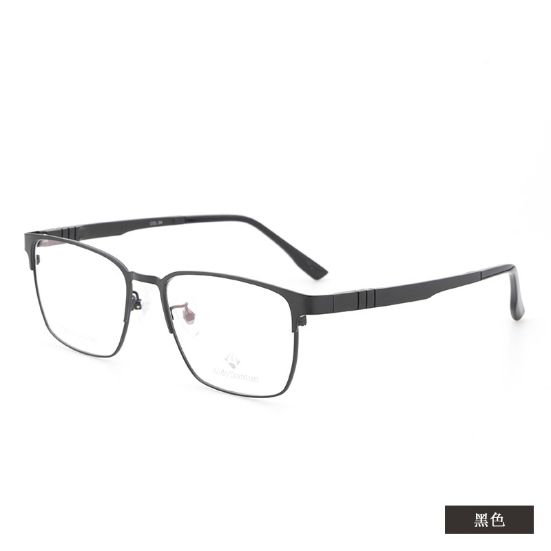 新款金属眼镜框批发丹阳全框 商务男款钢板近视镜架塑钢腿7749