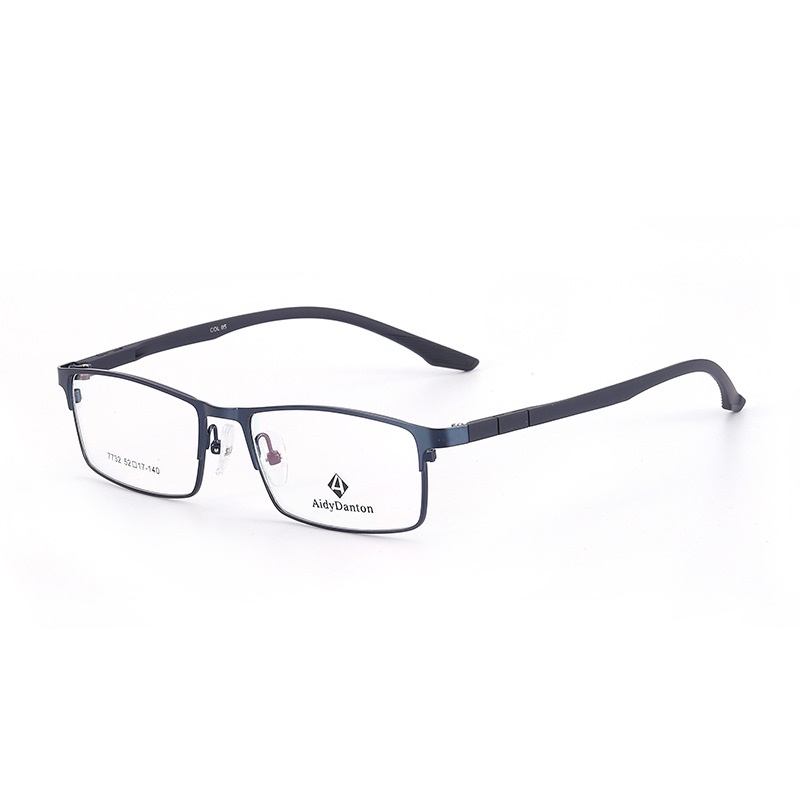 钢板眼镜框7732男士金属休闲全框架丹阳工厂批发  中小号眼镜架