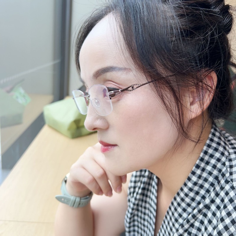 时尚新款金属镜架7821丹阳半框商务近视镜框高端女士眼镜框架超轻