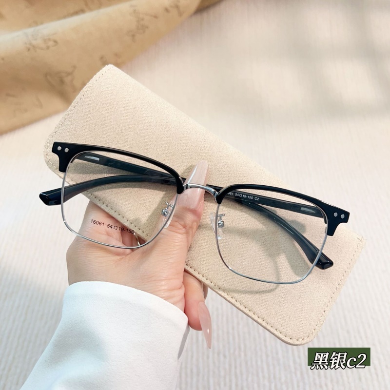 新款无磁钛眉毛眼镜架时尚眉线框16061丹阳斯文痞帅复古眼镜批发