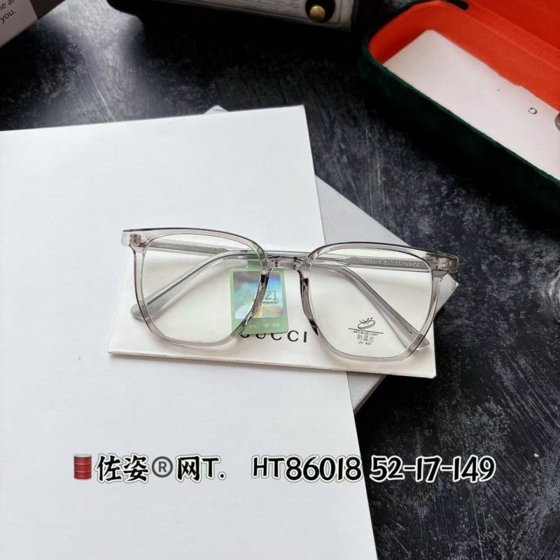 TR透明网红同款86018防蓝光复古眼镜框 学生tr90插芯板材平光镜