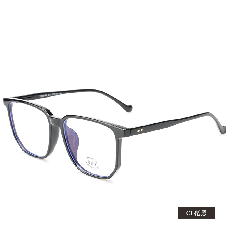 宽边个性平光镜网红同款30166小红书护目镜复古非主流 tr90眼镜