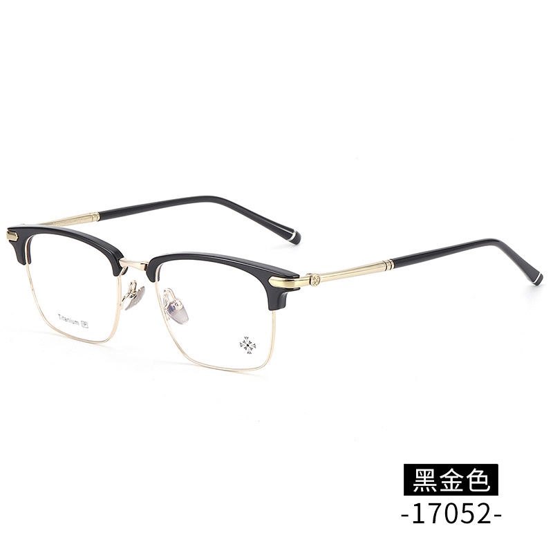 丹阳潮款平光镜17052小红书韩范眉线框高品质纯钛眉毛眼镜架配镜