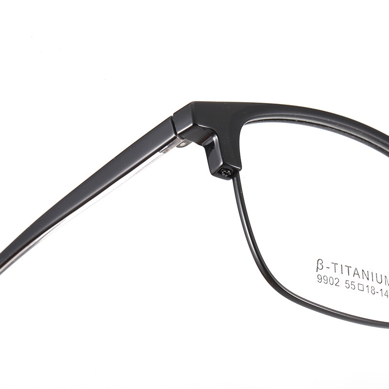 插芯眉毛眼镜架时尚丹阳工厂9902板材眉线框潮款复古黑框眼镜