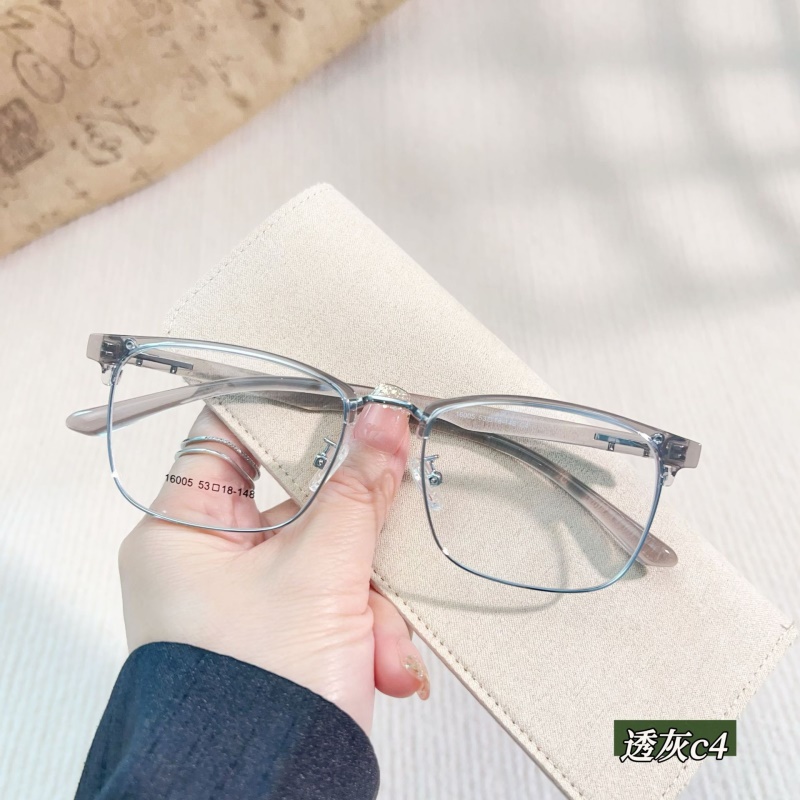 新款时尚眉毛眼睛架黑色眉线框16005斯文痞帅半框TR90眉毛眼镜框