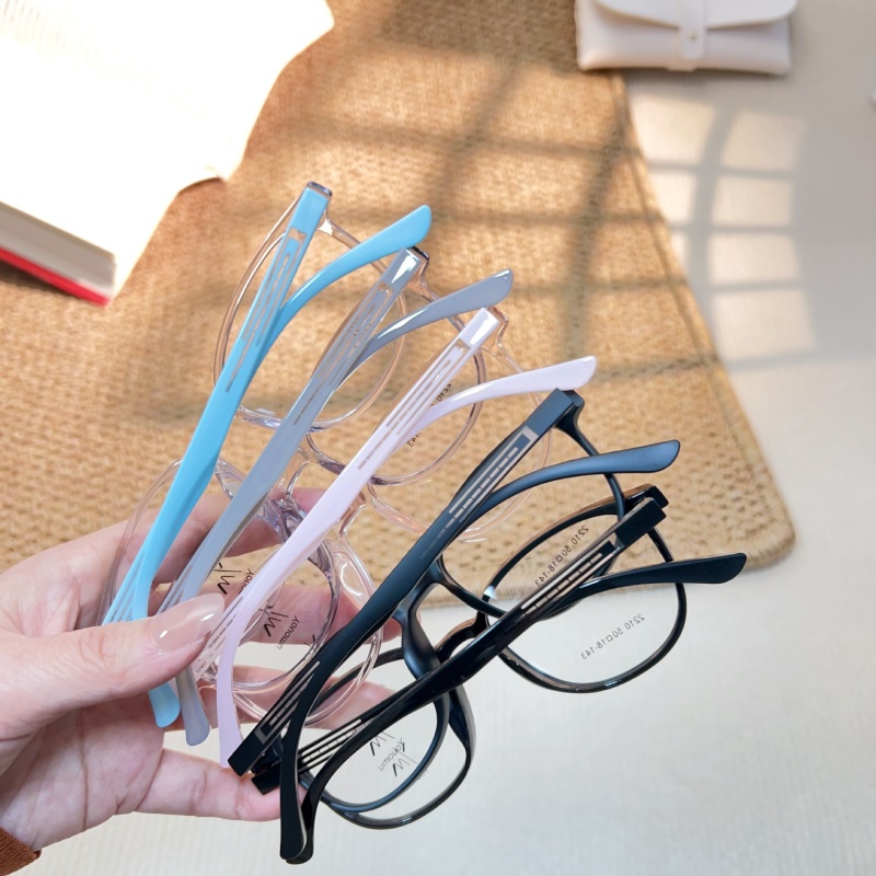 时尚新款透明水晶tr腿眼镜批发2210小红书近视眼镜框TR90眼镜架
