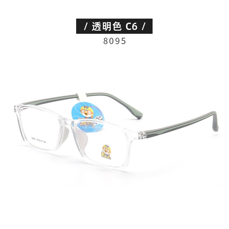 新款儿童眼镜框架近视女硅胶鼻托防脱落TR90学生架男韩版透明色系