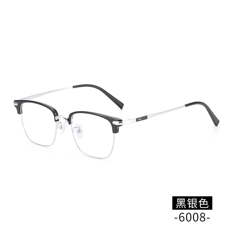 网络爆款小红书种草眼镜架工厂批发6008板材眉毛架潮款平光眼镜