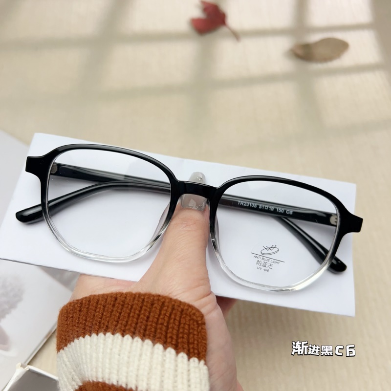 TR透明网红同款23105防蓝光眼镜框 小红书种草丹阳配镜tr90平光镜