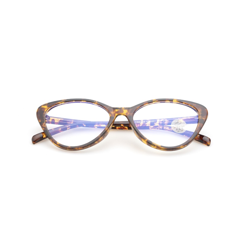 新款TR90透明小红书同款可配度数猫眼镜框批发素颜显瘦平光镜女