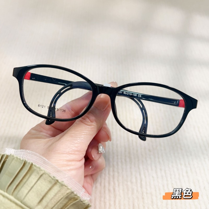 某白同款透明色系男女款TR90软鼻托舒适眼镜6121硅胶眼镜框儿童