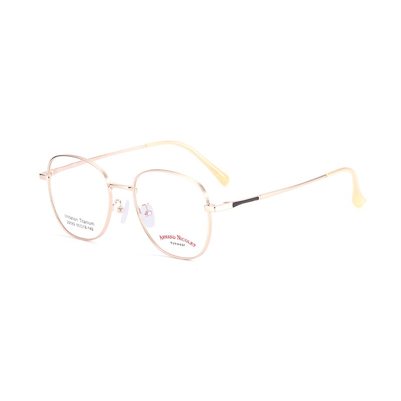 金属复古眼镜架超轻混批22082抖音同款平光镜 时尚开球男女士镜框