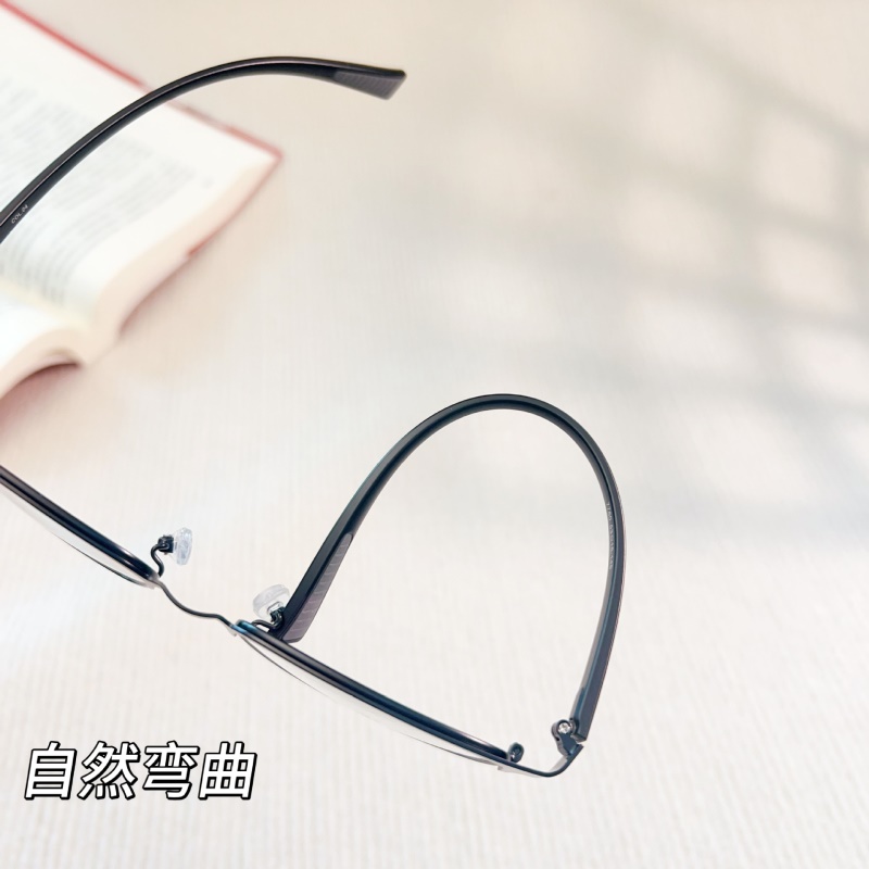 跨境批发钢板眼镜架7760男士金属休闲全框架丹阳塑钢腿眼镜架厂家