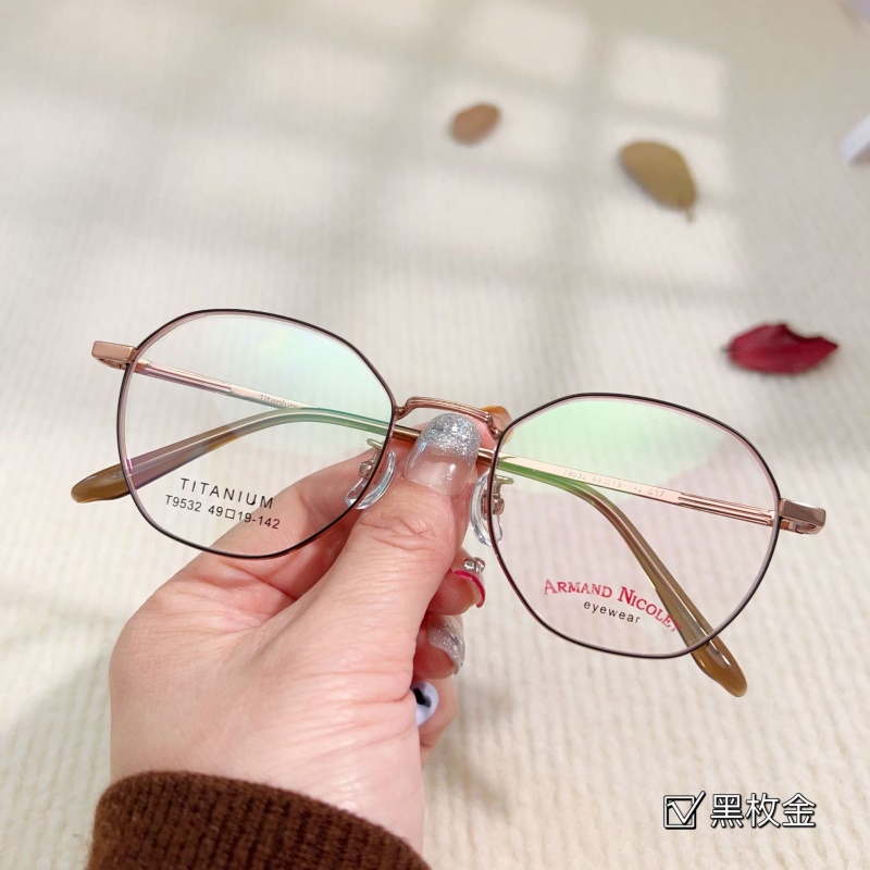 素颜超轻眼镜框男9532加宽小框高度近视眼镜框女多边形钛架镜框