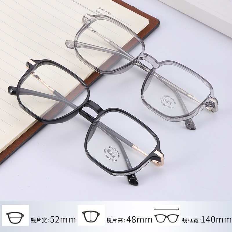 透明镶钻粉平光镜网红同款30216 透明护目镜复古时尚tr90防蓝光