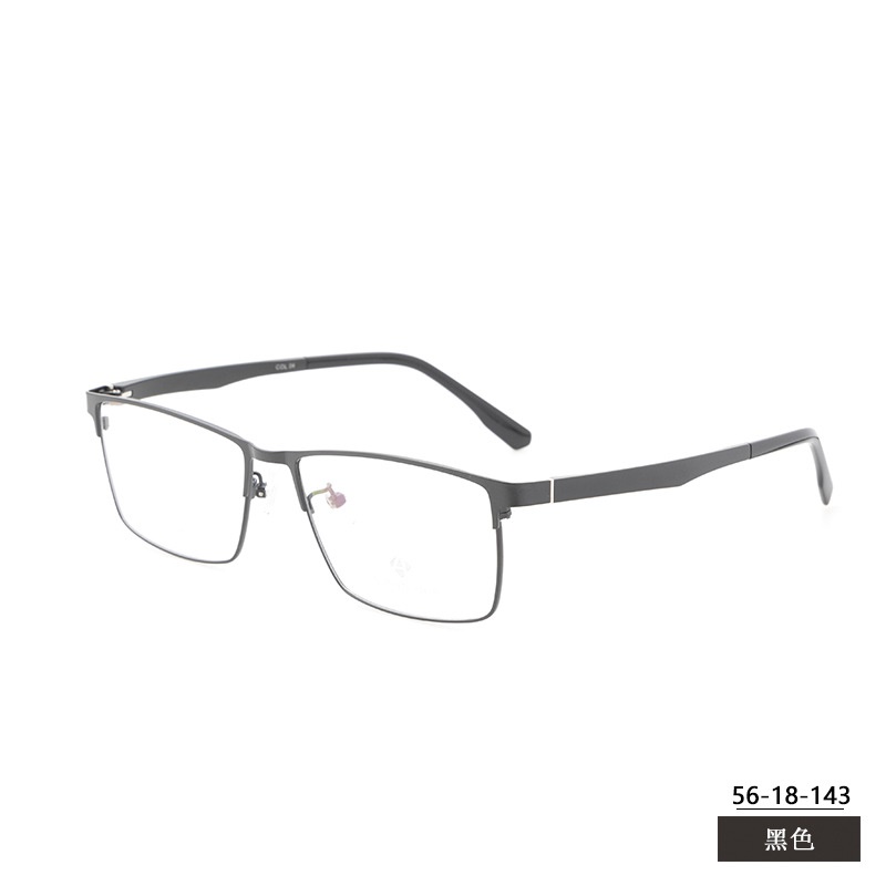 新款金属眼镜框批发丹阳全框 商务男款钢板近视镜架塑钢腿60025