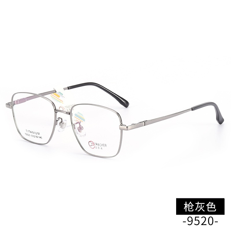男女士长城腿复古眼镜批发 钛架多边形镜框9520 开球全框近视眼镜