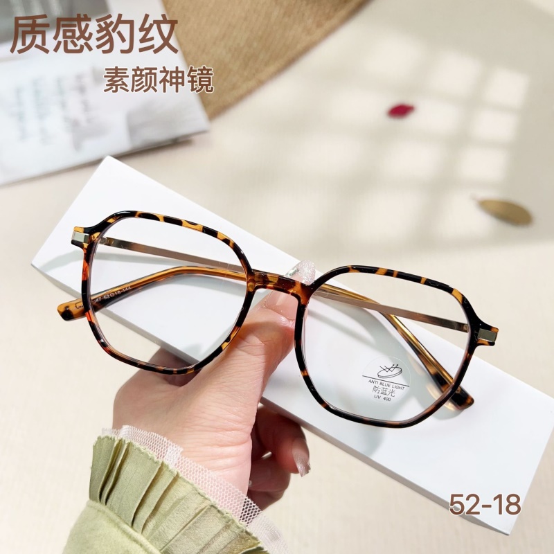 新款TR90网红男女防蓝光玳瑁镜框清新显瘦平光镜可配度数素颜眼镜