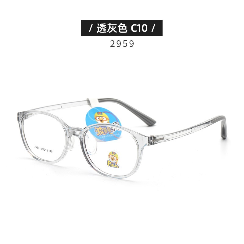 儿童眼镜框架近视女硅胶鼻托可爱防脱落TR90学生架男韩版透明色系