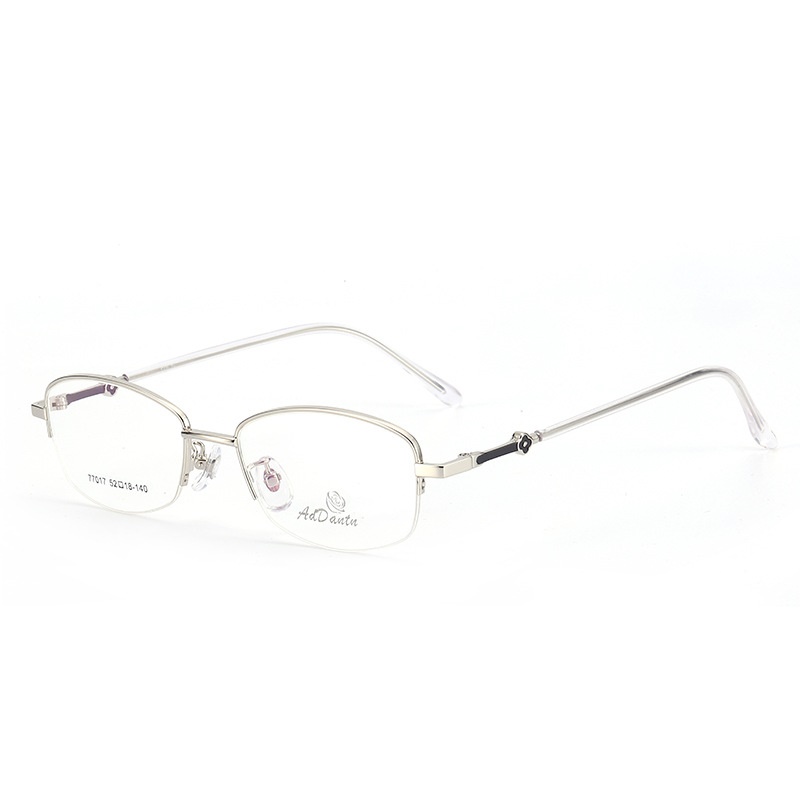 时尚 新款双色女士眼镜框近视77017厂家批发可配多焦点金属眼镜架