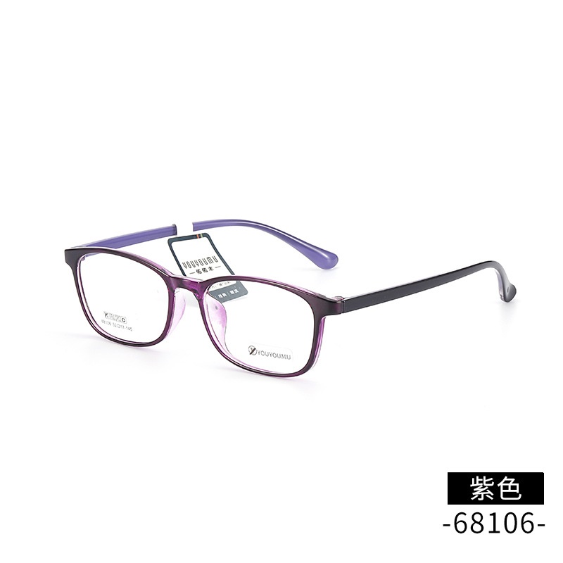 工厂直营tr眼镜框批发68106男女款中小号全框架超轻眼镜架 TR90