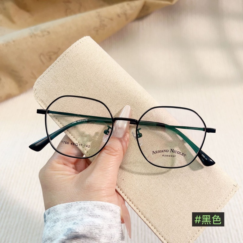 新款近视眼镜男1766金属全框素颜眼镜架女学生多边形复古眼镜框