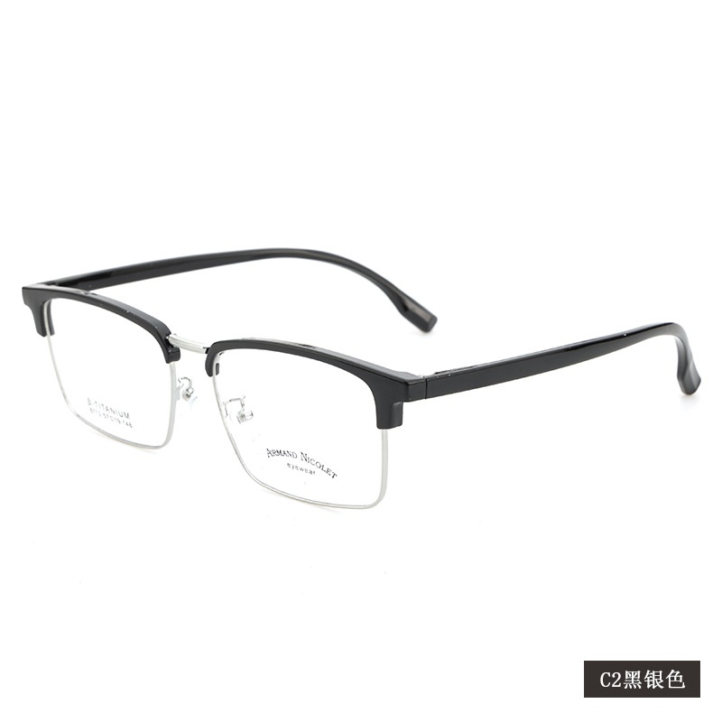 男士眉毛眼镜框架 时尚抖音同款8713TR90眉线大号黑框复古架批发