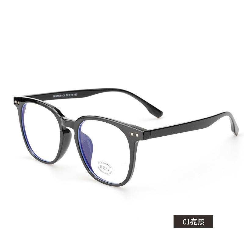 透明柳丁平光镜淘宝同款30179复古电脑护目镜学生tr90近视眼镜框
