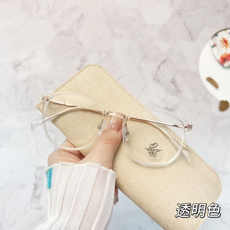 新款近视眼镜框韩版复古小红书眼镜TR金胶混合百搭网红素颜平光镜