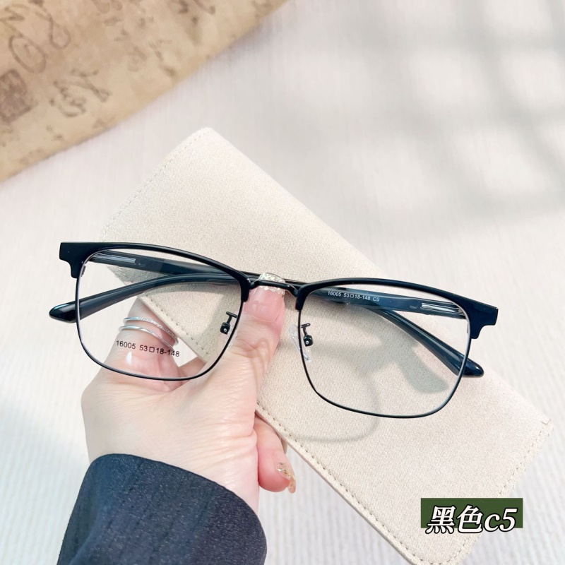 新款时尚眉毛眼睛架黑色眉线框16005斯文痞帅半框TR90眉毛眼镜框