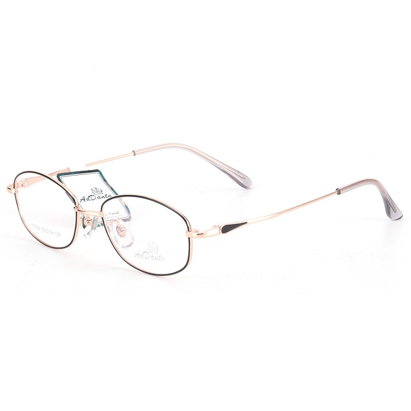 时尚 新款近视眼镜框77022厂家批发可做渐近片女士超轻金属眼镜架