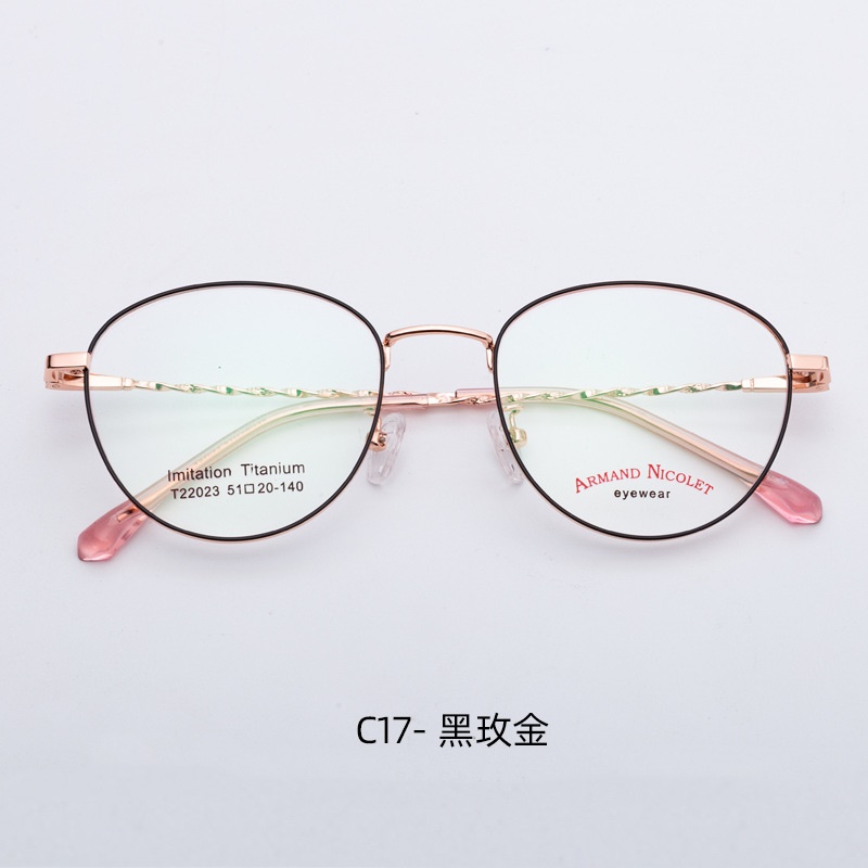 多色小红书复古眼镜 深圳电镀多边形开球镜架22023男女式平光眼镜