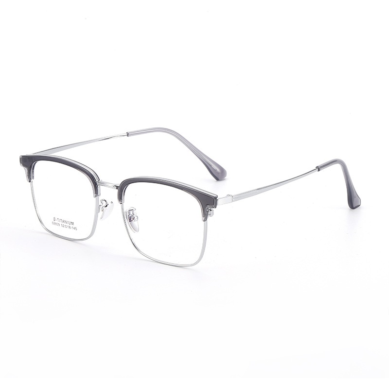 无磁钛眉毛眼镜架 时尚丹阳工厂68809眉线框小红书潮复古黑框眼镜