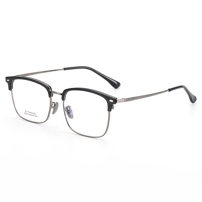 无磁钛大号胖脸眼镜架时尚复古黑框眼镜68818可配镜小红书眉线框