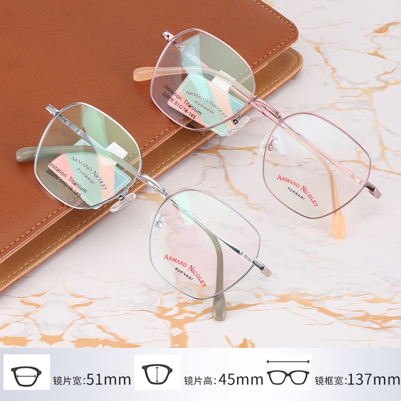 开球复古眼镜架22078抖音同款平光镜 深圳电镀时尚金属男女士镜框